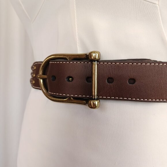 Ariat Triple Braid Brown Leather Belt, Size 32 main image 3